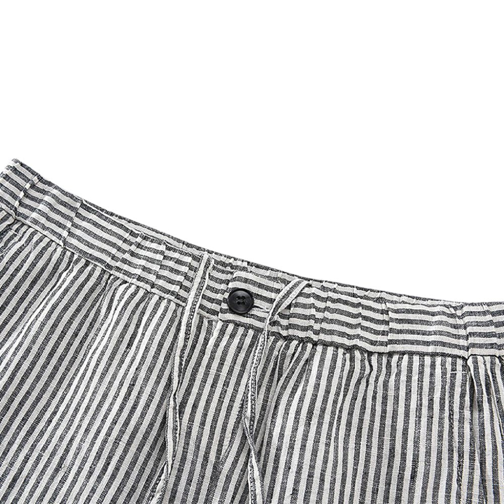 Bermuda en lin pour homme Noble rayée