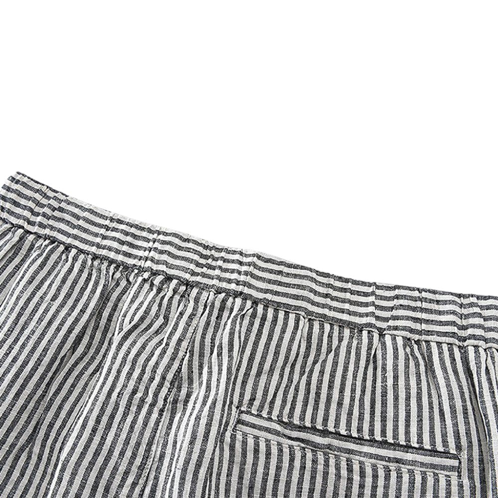 Bermuda en lin pour homme Noble rayée