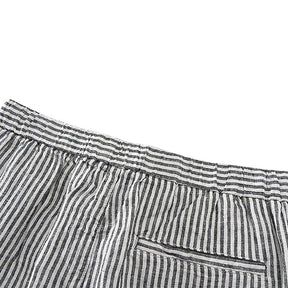 Bermuda en lin pour homme Noble rayée