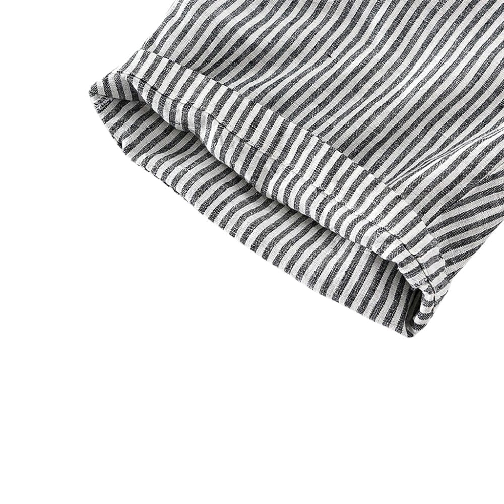 Bermuda en lin pour homme Noble rayée