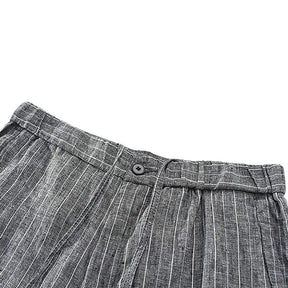 Bermuda en lin pour homme Noble rayée