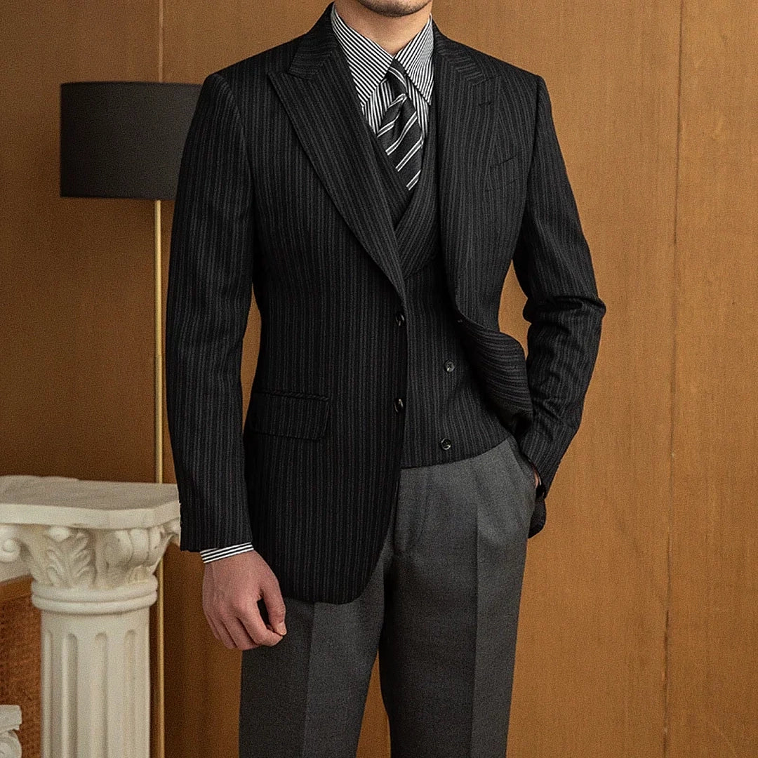 Blazer Homme Rayé Noble