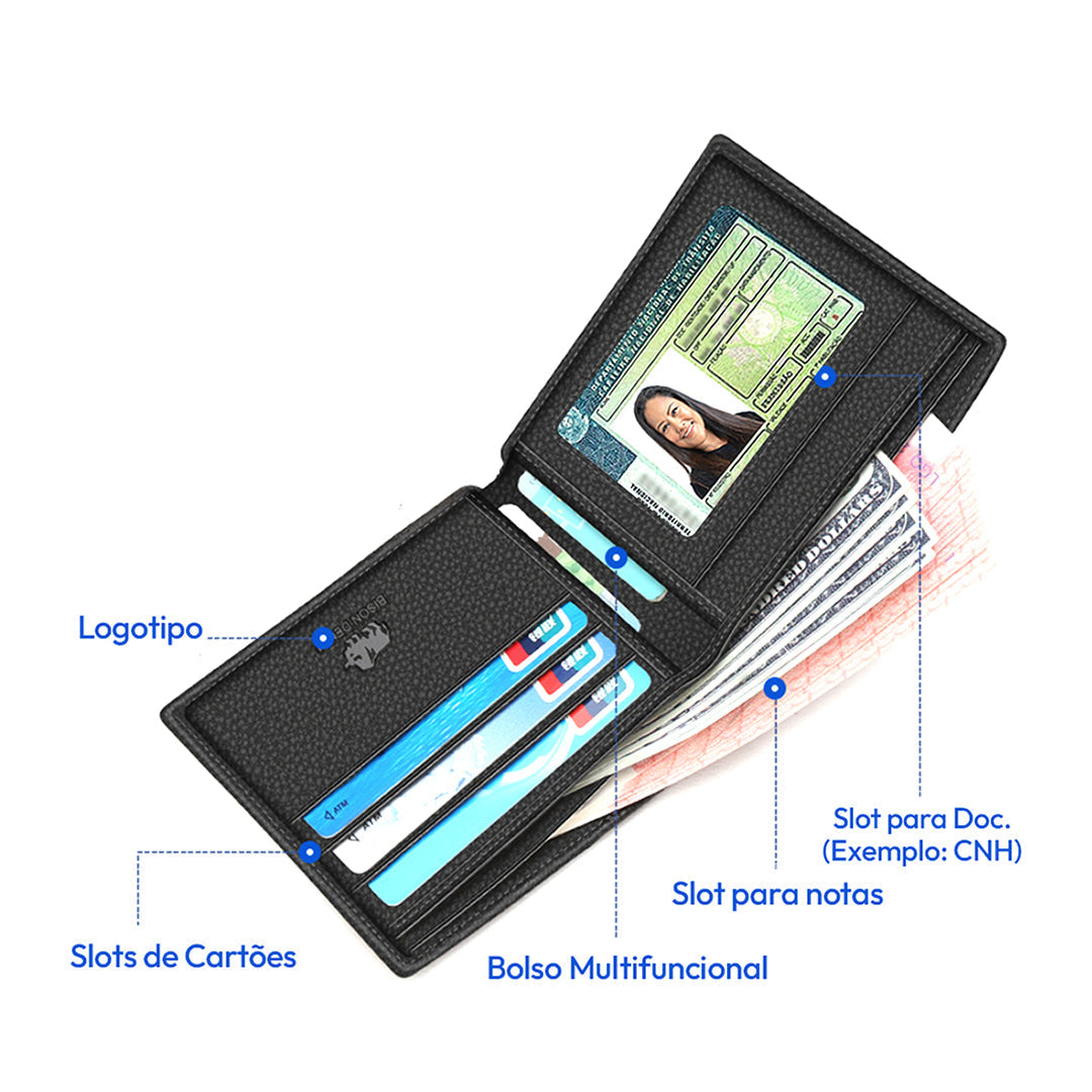 Portefeuille pour homme Noble Bison Denim