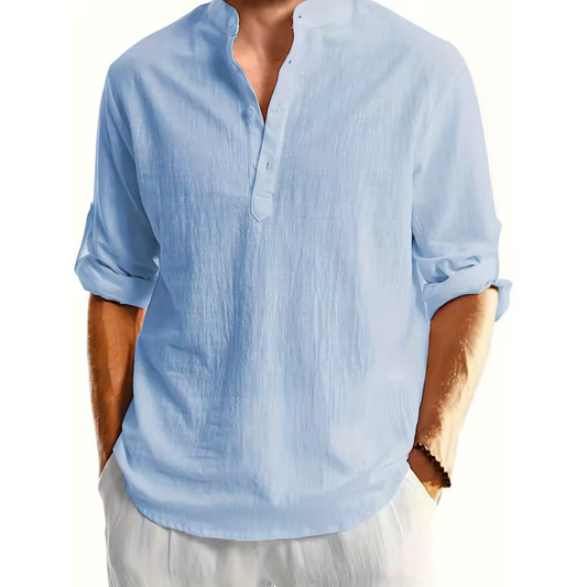 [Camiseta de verano] Camisa elegante de manga larga de lino