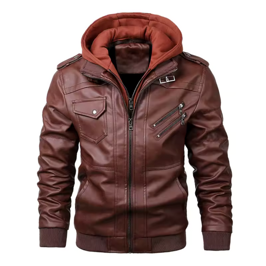 [Chaquetas] Chaqueta de cuero auténtico